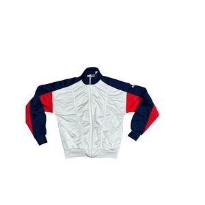 Vintage 80s Nike Track Jacket Red Blue Whiter Sz M Zip Up Retro